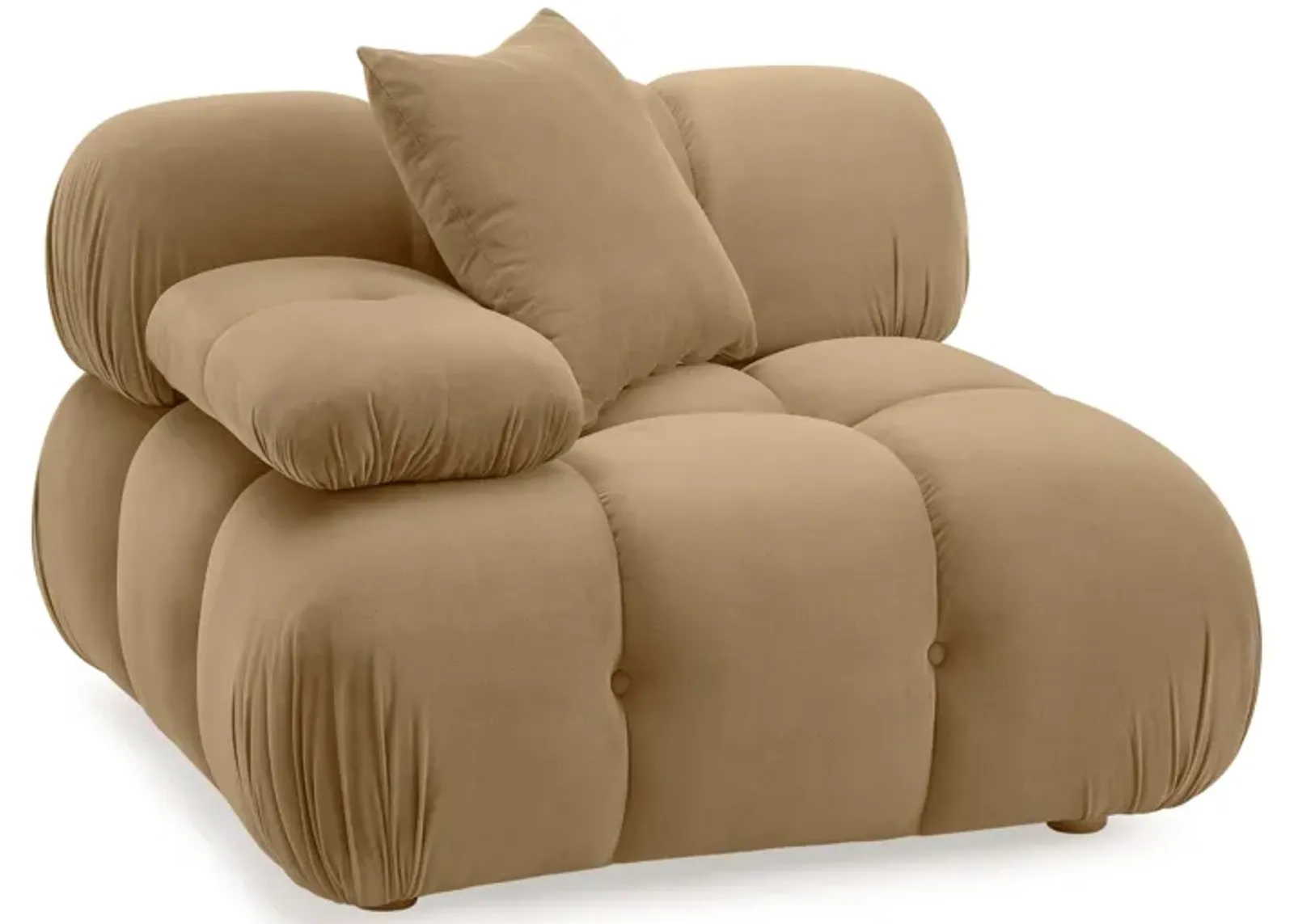 Calliope Cafe Au Lait Performance Velvet Modular Corner Chair By Tov ... for Exploring the Design Philosophy Behind Calliope Cafe Au Lait Chair