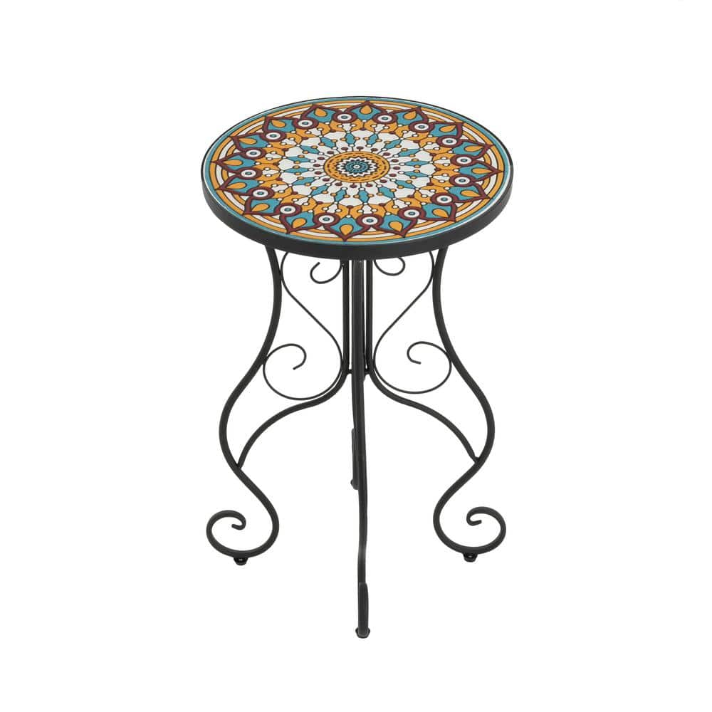 Christopher Knight Home Stow Outdoor Patio Round Side Table, Ceramic ... inside The Evolution of French Country Design in Modern Interior Spaces