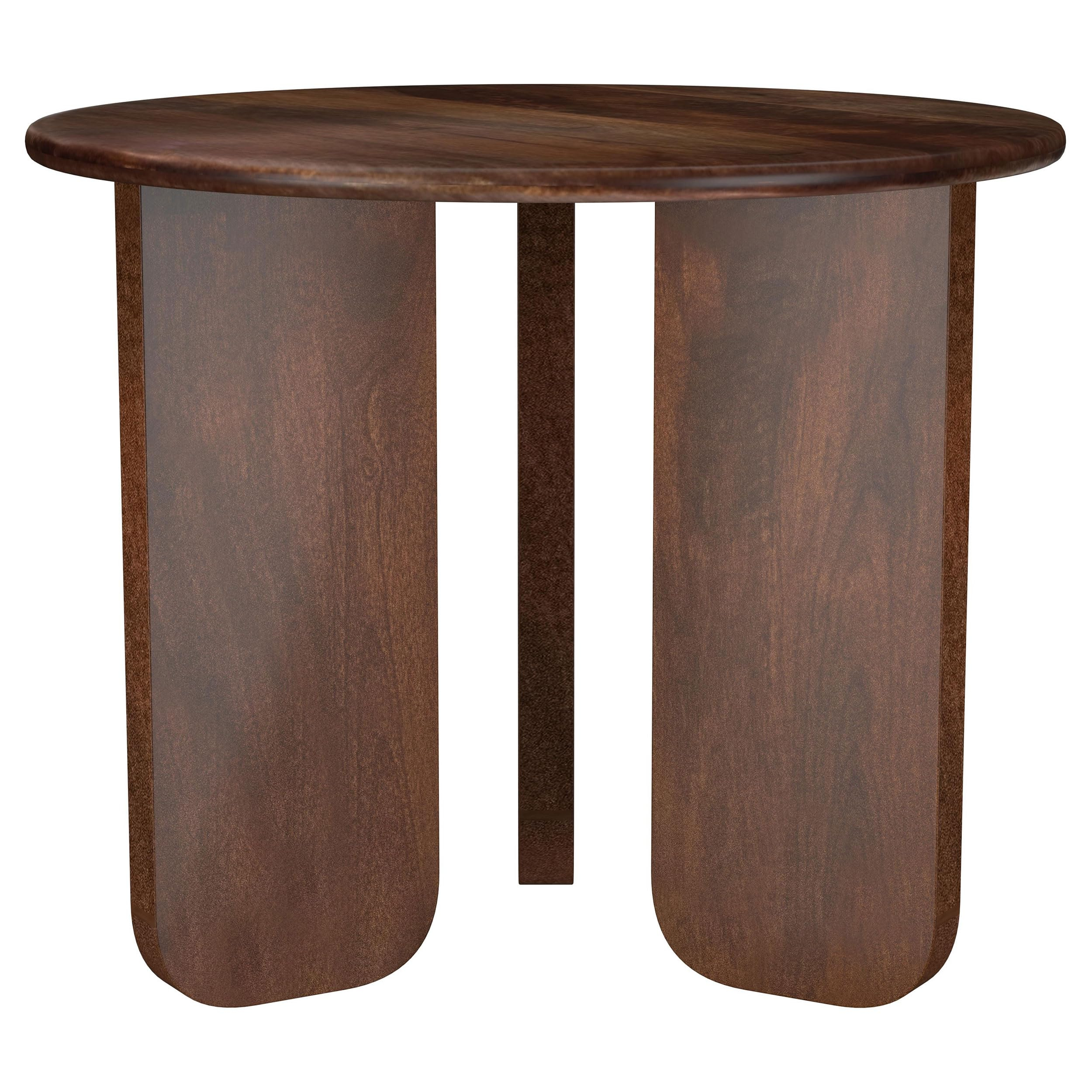 Coaster Home Furnishings Dale Round Solid Mango Wood Side End Table ... intended for Kosas Home Josie 22" Solid Wood And Marble Round End Table, Brown