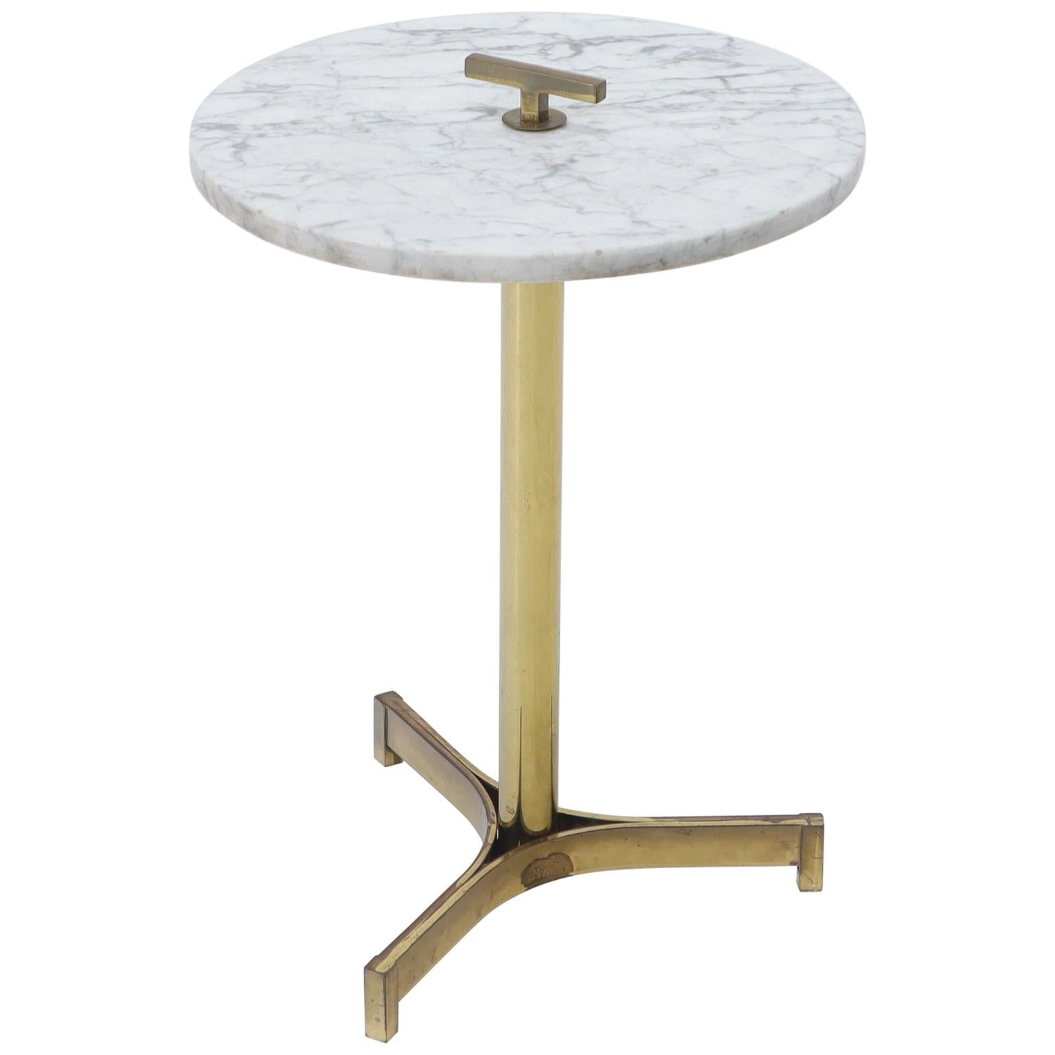 Contemporary 3 Legs Marble Round Side Table Polished Marble Gloss ... throughout The Psychology of Choosing the Right Side Table for Your Living Room
