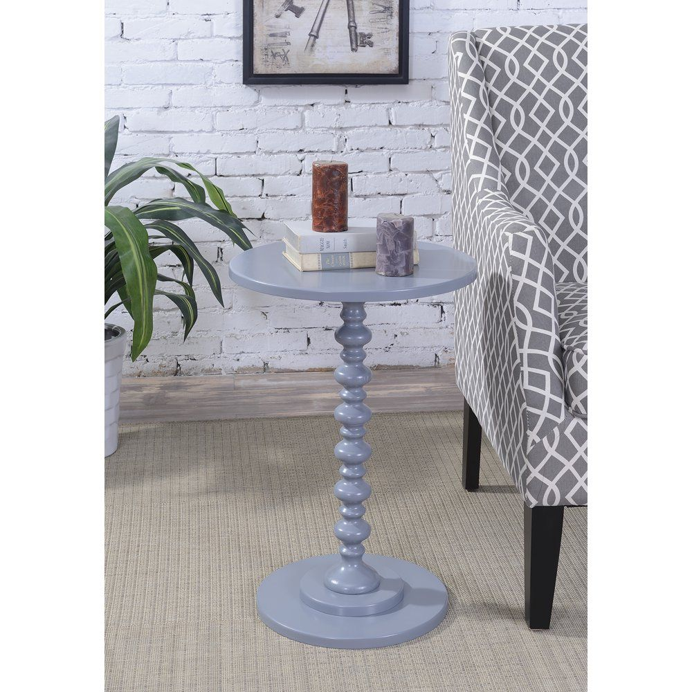 Convenience Concepts Palm Beach No Tools Spindle Table, Sea Foam ... inside Convenience Concepts Palm Beach Spindle Table In Blue Wood Finish