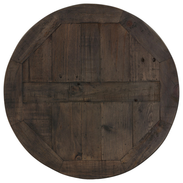 Cortesi Home Newcastle End Table, Solid Reclaimed Wood And Black Metal ... in Cortesi Home Luxe End Table In Reclaimed Wood And Black Steel