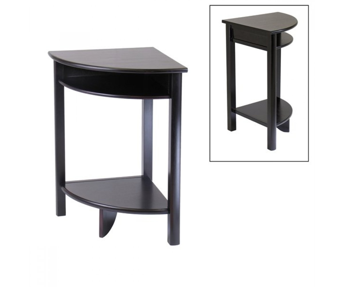 Deluxecomfort.com Winsome Wood 92720 Liso Corner End Table regarding Winsome Liso Transitional Solid Wood Corner End Table In Espresso
