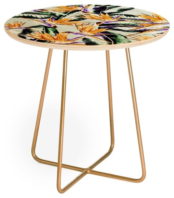 Deny Designs Marta Barragan Camarasa Pattern Floral Exotic Round Side ... for Deny Designs Marta Barragan Camarasa Pattern Floral Exotic Round Side Table