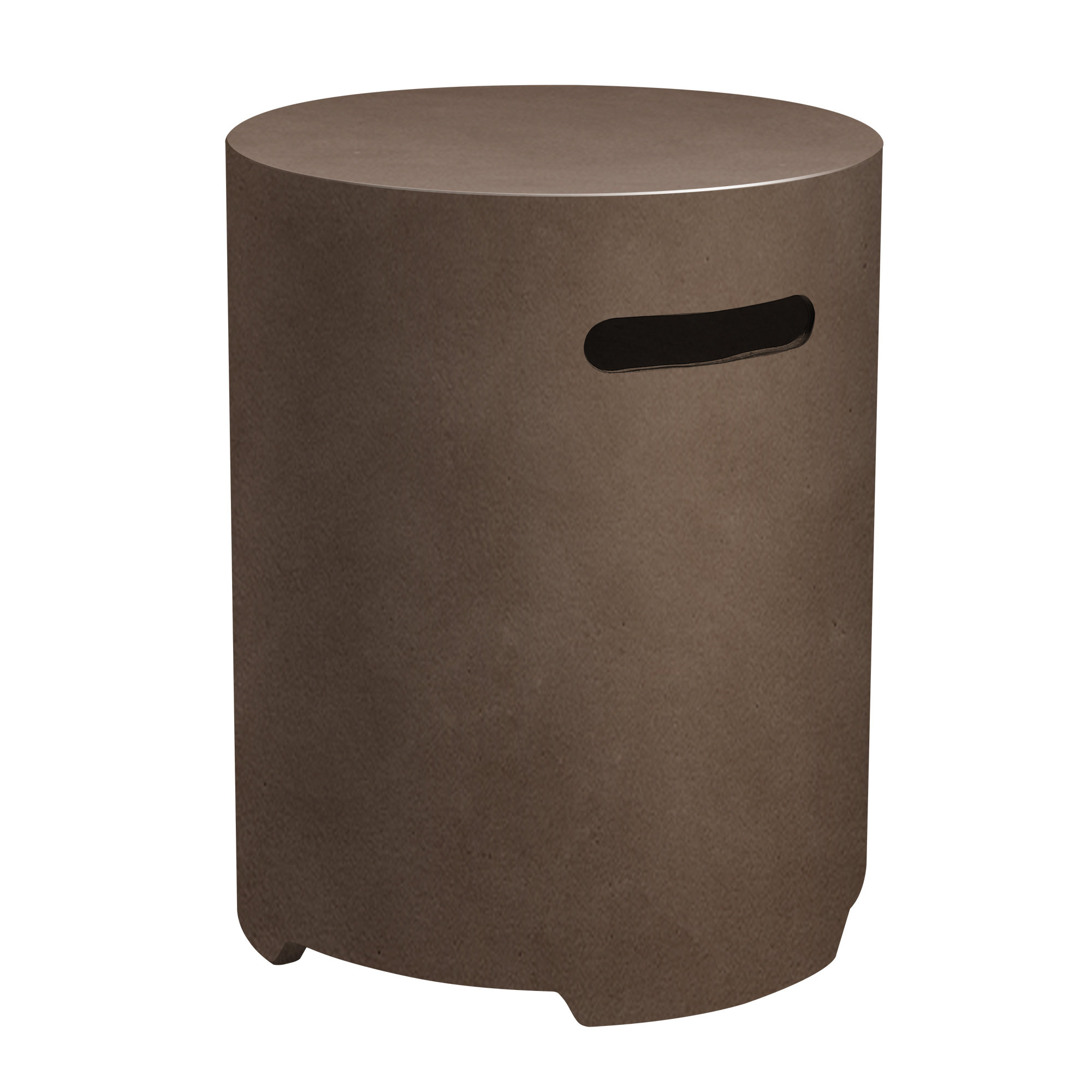 Ebern Designs 16 In. Round Garden Small Accent Concrete Side Table ... pertaining to Maintaining your concrete furniture for long-lasting beauty and function