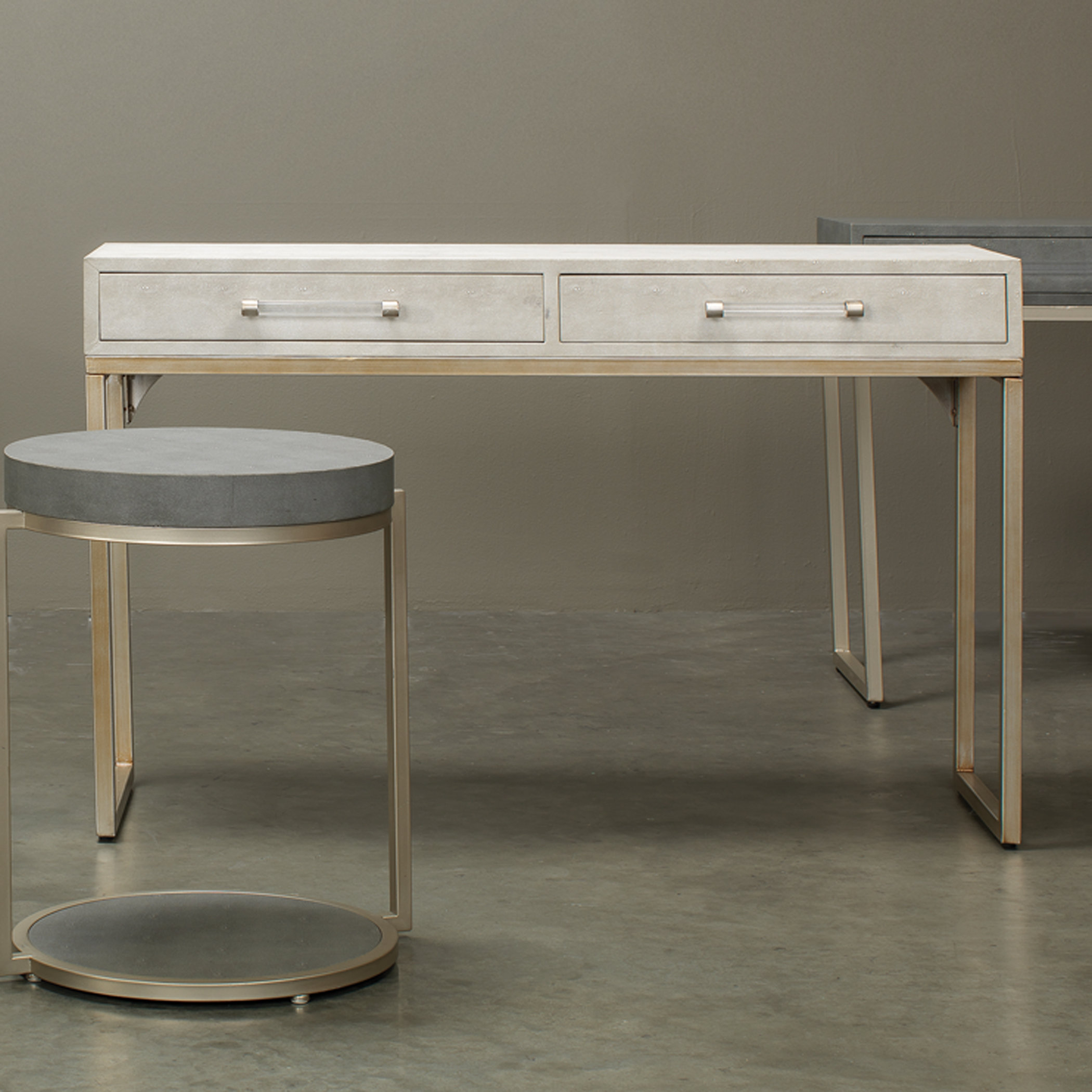 Brass hardware details that elevate simple side table designs to statement pieces