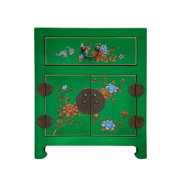 End Table Lamp - Etsy inside Understanding the Charm of Chinese Bright Blue Vinyl Moon Face Flower Birds End Table Nightstand Hcs7131