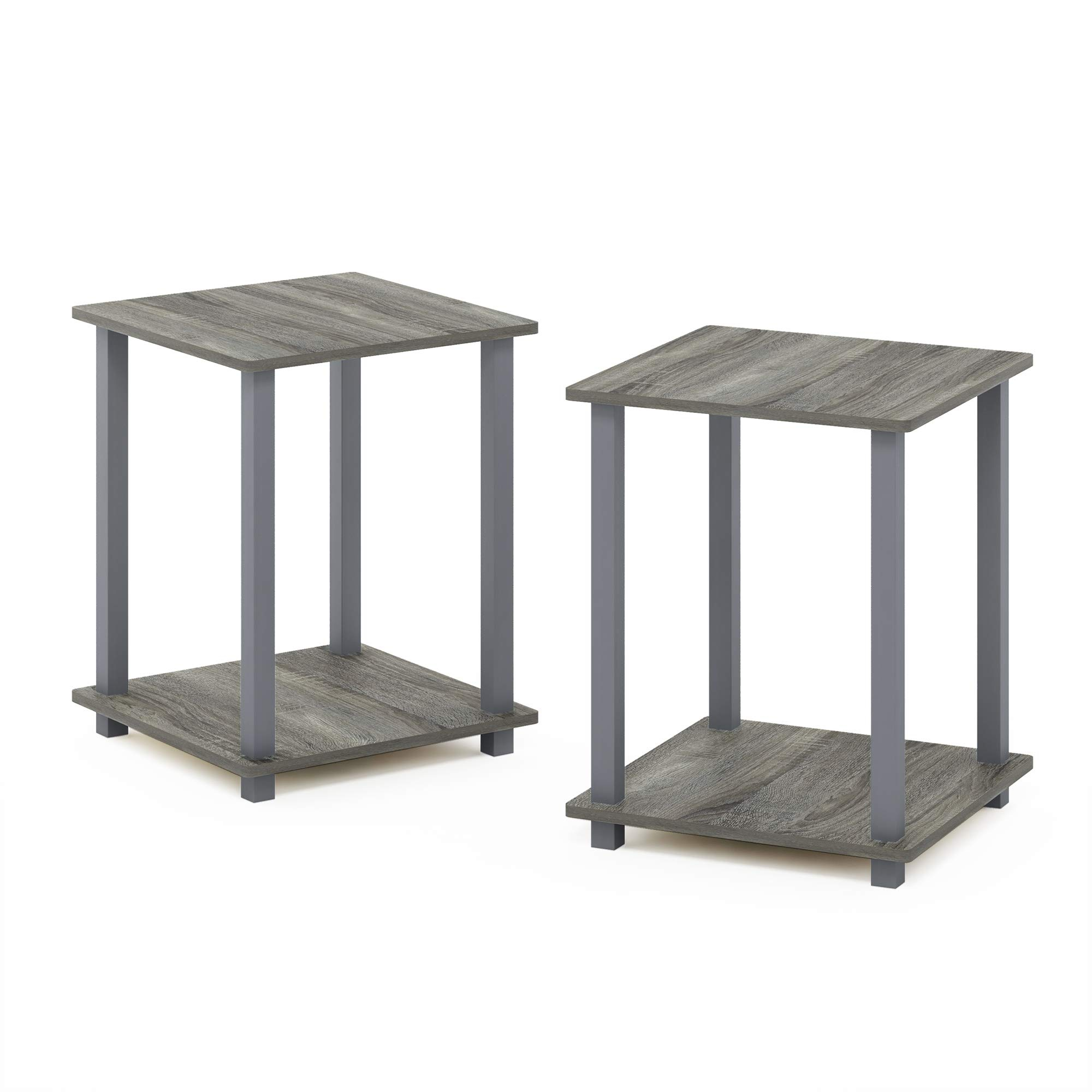 Furinno 12127Gyw/Gy Simplistic End Table, French Oak Grey, Set Of 2 ... regarding Furinno Simplistic End Tables, Set Of 2, French Oak Gray/Black, 12127Gyw/Bk