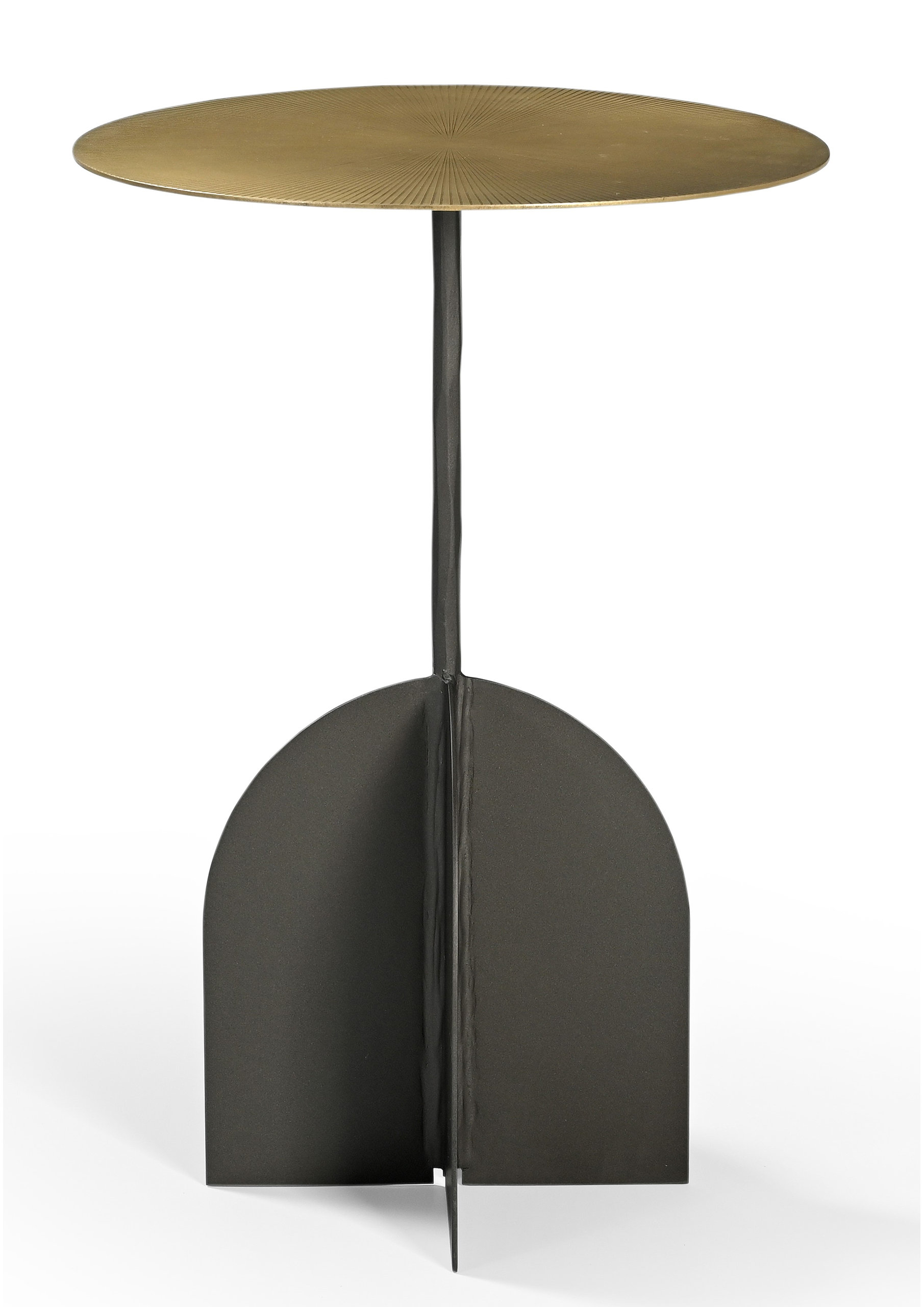 Galahad Iron Side Table In Modern Black And Textured Brass Finish ... regarding The Evolution of Side Tables in Modern Home Décor Trends