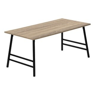 Homeroots 40" Dark Taupe And Black Rectangular Coffee Table - 40 - Bed ... in Homeroots 18.2" X 12.8" X 23.5" Dark Taupe Particle Board Metal Accent Table
