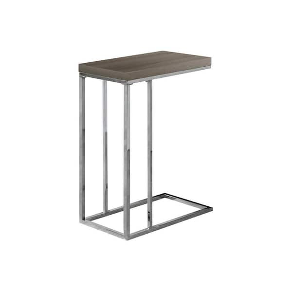 Homeroots Jasmine 25.25 In. Dark Taupe Particle Board And Chrome Metal ... with Understanding the Durability and Design of HomeRoots Accent Tables