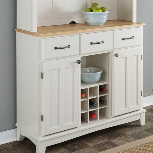 Homestyles Buffet Of Buffets Wood Buffet With Hutch In Off White, 1 ... throughout Homestyles Buffet Of Buffets Wood Buffet
