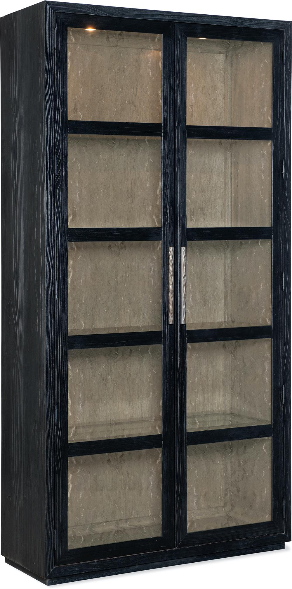 Hooker Furniture Casual Dining Linville Falls Shou Sugi Ban Curio ... throughout Struggling With Shou Sugi Ban Curio Cabinets? Here's What's Actually Wrong