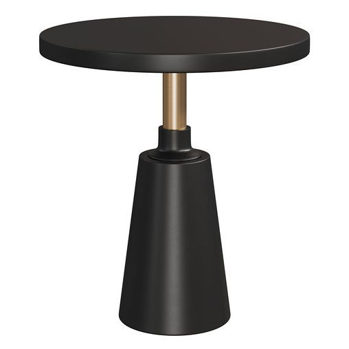 Jett Round Black Beech Side Table with The role of black nickel accents in modern interior design