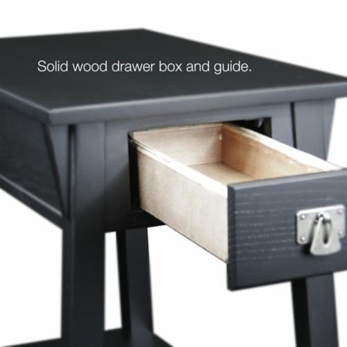 Leick Furniture Mission Wood Chairside End Table In Slate Black, 1 ... regarding Exploring the timeless appeal of wood end tables in slate black finish