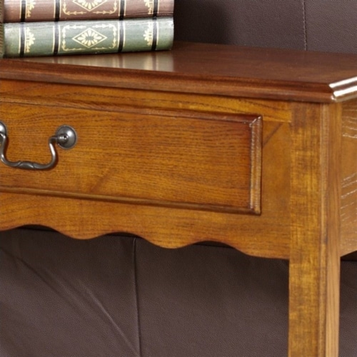 Behind the scenes of Leick Furniture’s Medium Oak finish process for their Wave Console Table