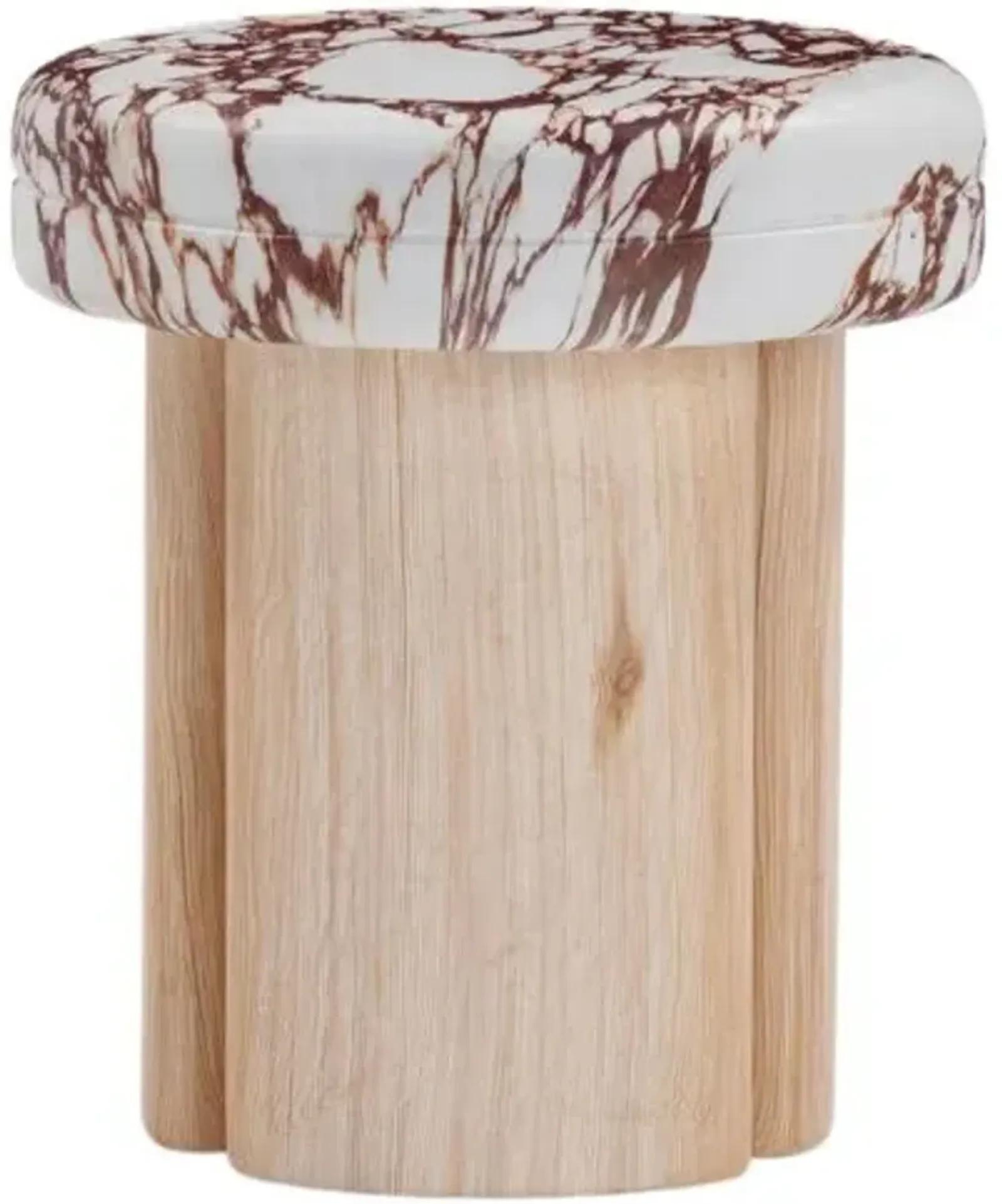 Nivelle Indoor/Outdoor Breccia Capraia Textured Concrete Side Table ... throughout Understanding the Durability of Brut Travertine and Breccia Concrete for Outdoor Living Spaces