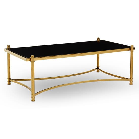Orion Black Glass Top Coffee Table With Gold Metal Frame within Exploring the Versatility of Espresso Wood in Contemporary Settings