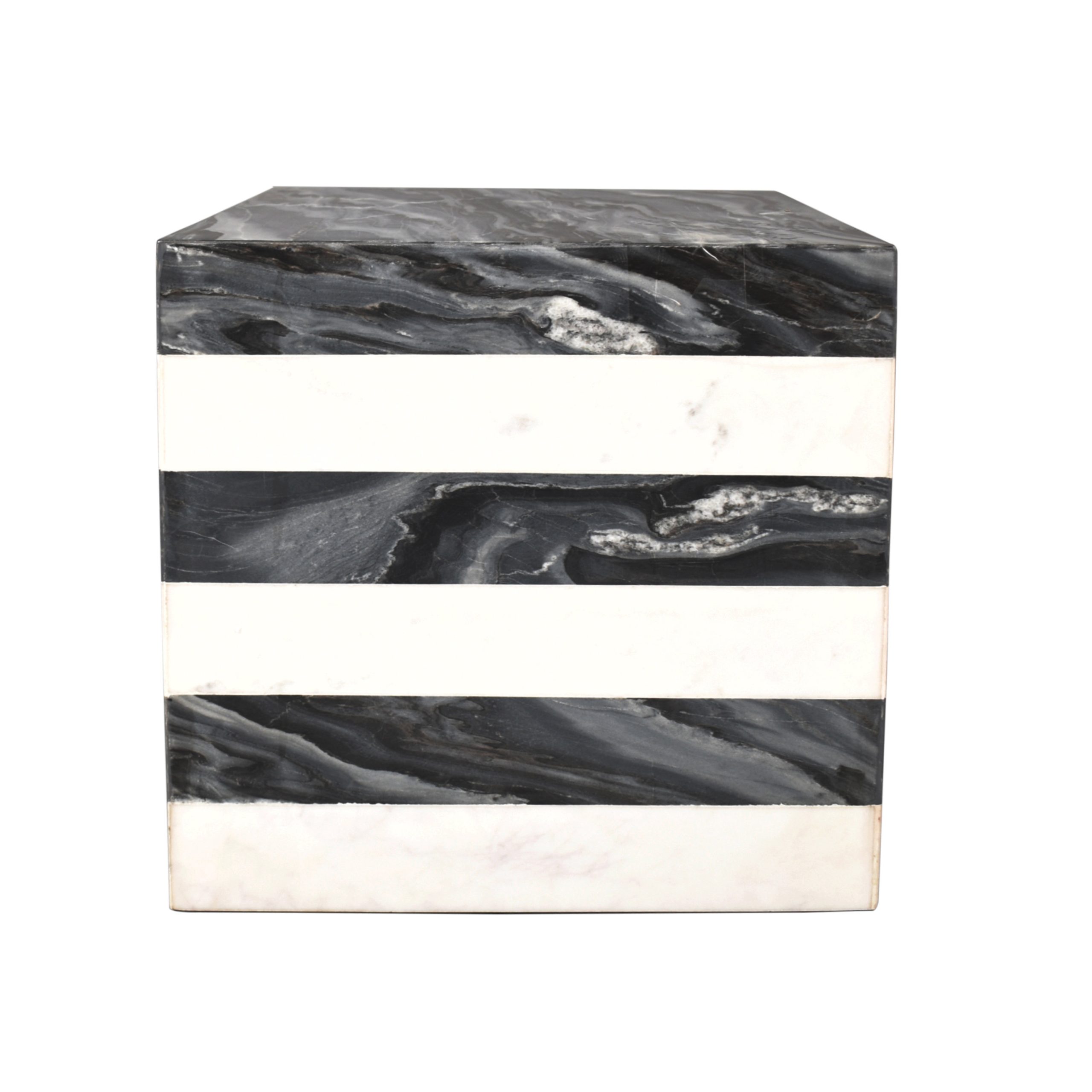 Orren Ellis Felix 15" Contemporary Natural Marble Handmade Cube End ... within Marble's Role in Creating Statement Furniture Pieces