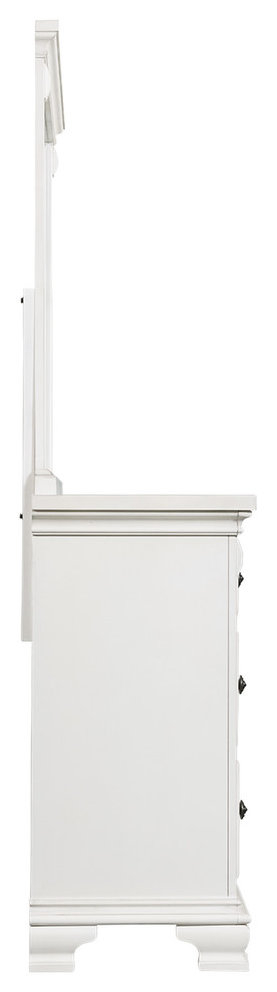 Picket House Furnishings Trent 7-Drawer Dresser W/ Mirror Set In White ... intended for Understanding the Classic Appeal of White Dresser Sets