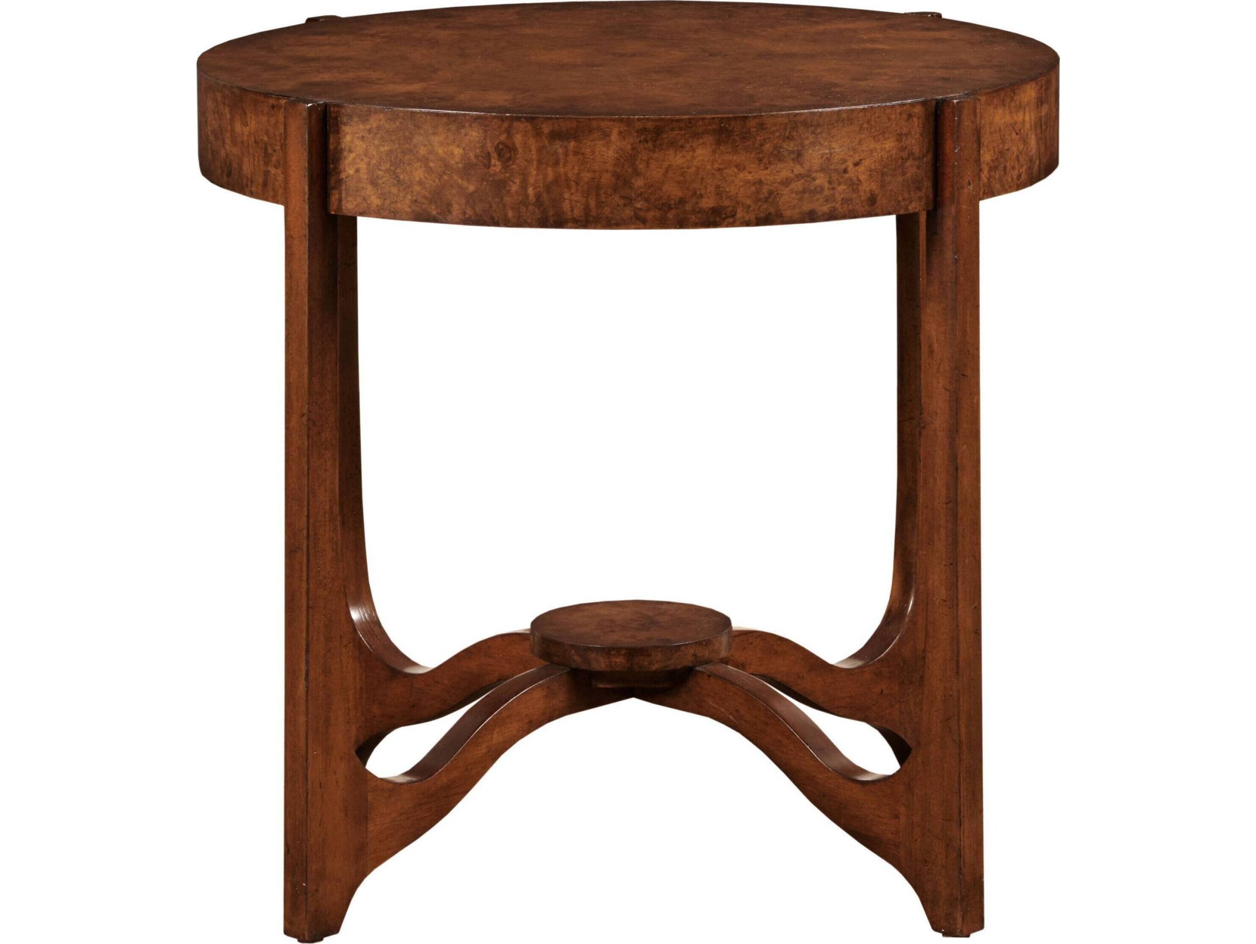 Port Eliot Round Wood Mahogany End Table | Petpe610Mab within Side Table Port Eliot Round Modern Hand-Rubbed Smoke Grained Top