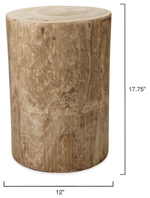 Rustic Natural Grain Wood Tree Stump Accent Table Column Raw Blond ... within How Tree Stump Tables Bring Natural Warmth to Modern Interiors