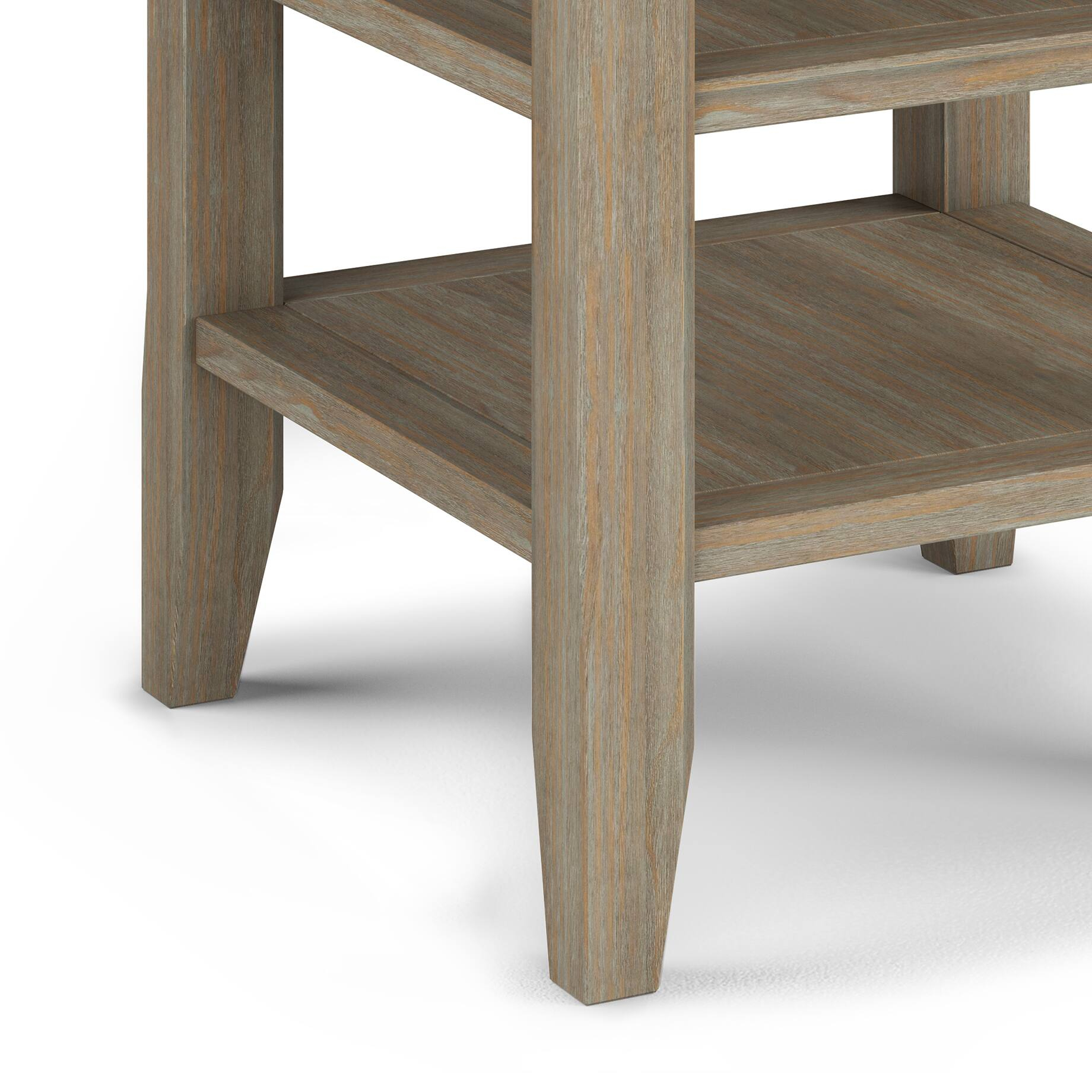 Simpli Home – Acadian Solid Wood 19 Inch Wide Square Transitional End ... within Acadian Solid Wood 19 Inch Wide Square End Table In Light Golden Brown