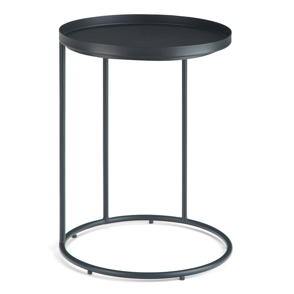 Simpli Home Monet Modern Industrial 18 Inch Wide Metal Accent Side ... pertaining to Monet Industrial 18 Inch Wide Metal Accent Side Table In Black