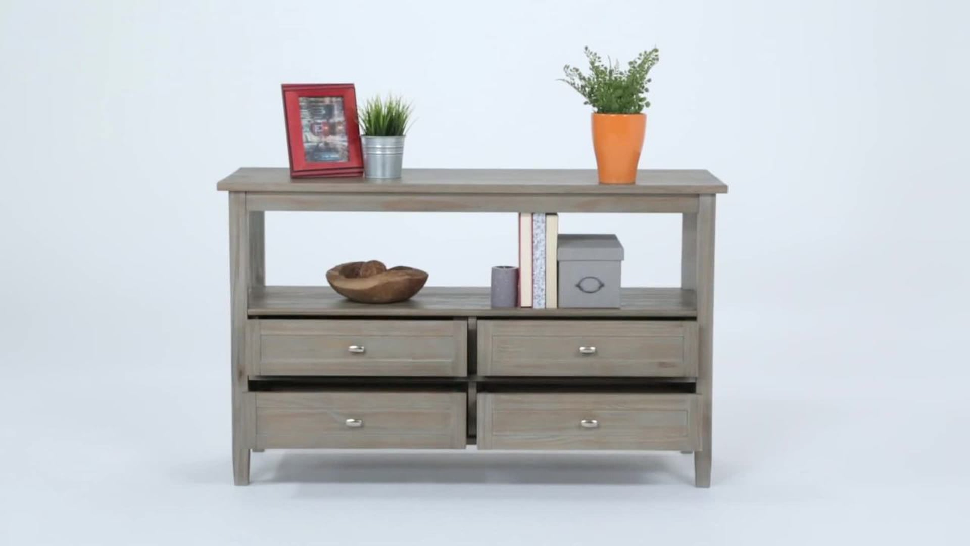 Warm Shaker Solid Wood 20" Rustic End Side Table - Farmhouse - Side ... pertaining to Warm Shaker Solid Wood 20" Rustic End Side Table, Fog Grey