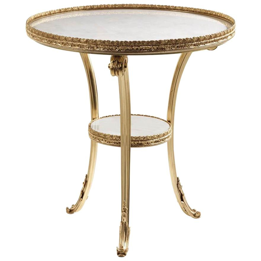 White Marble Side Table With Poker Design Round Top And Pedestal ... with regard to Tyler Side Table 14.5" Round Marble Top Brass Hammered Pedestal Base