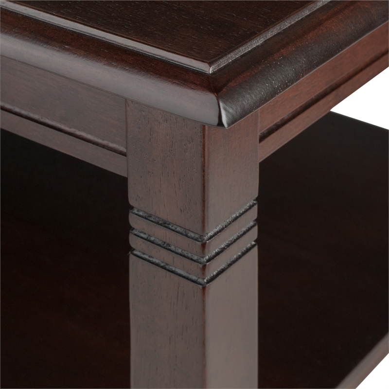 Winsome Nolan Transitional Solid Wood Coffee Table In Cappuccino intended for The artistry of cappuccino toned wood in modern interior design