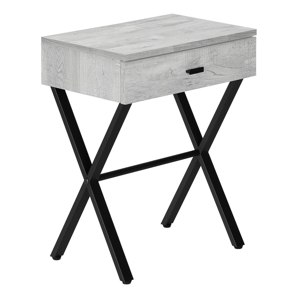 Accent Table Side End Nightstand Lamp Living Room Bedroom Metal Grey ... with Creating Visual Balance Through Strategic Nightstand Lamp Placement