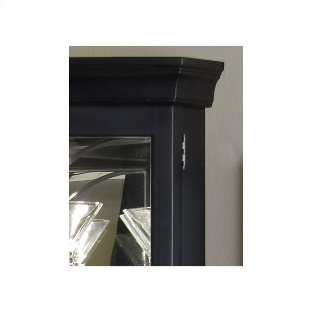 Beaumont Lane Black Corner Curio Cabinet For Sale Online | Ebay inside How Beaumont Lane Revolutionized the Art of Curio Cabinet Making