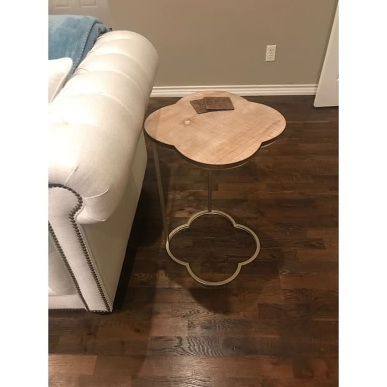 C-Shaped Quatrefoil Metal End Table, Natural Wood (Set Of 2) - Bed Bath ... with regard to C-Shaped Quatrefoil Metal End Table, Natural Wood (Set Of 2)