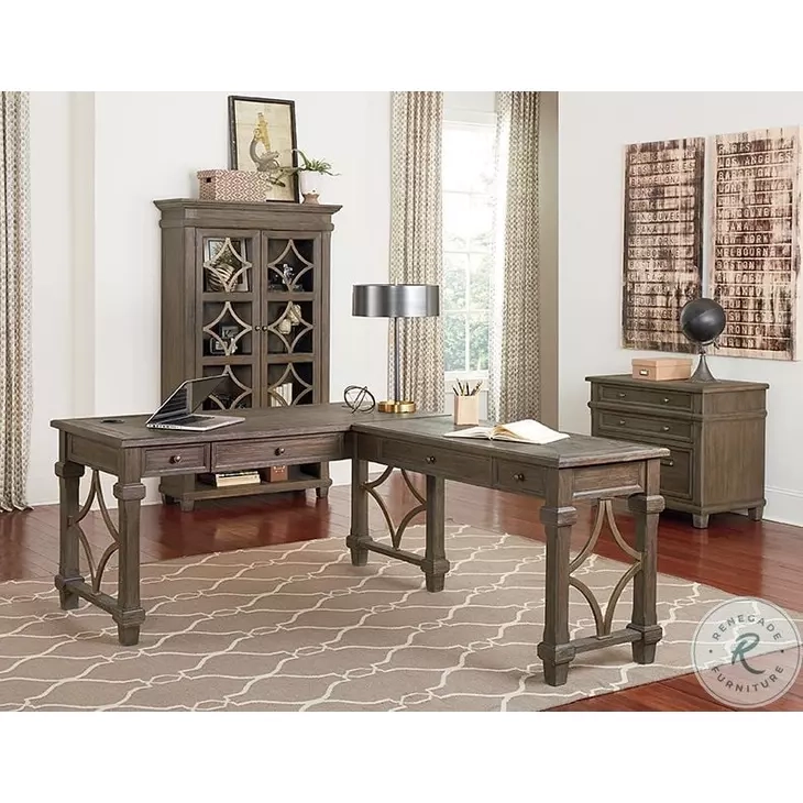 Carson Weathered Dove Glass Display Cabinet From Martin Furniture ... for Martin Furniture Carson Glass Display Cabinet