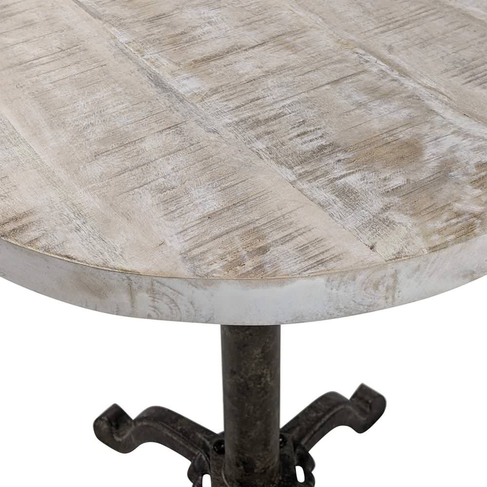 Colton Adjustable Vintage Table - Natural Driftwood Top - Aged Iron ... throughout Colton Adjustable Vintage Table - Natural Driftwood Top - Aged Iron Base