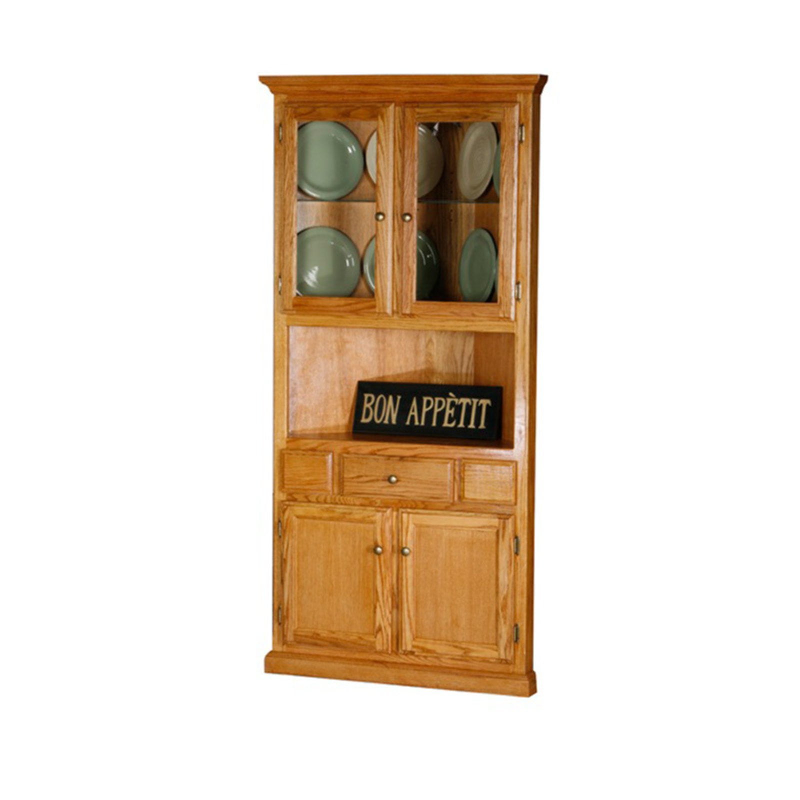 Eagle Furniture Classic Oak Corner Dining Buffet With Hutch - Walmart.com intended for Eagle Furniture Corner Dining Hutch/Buffet