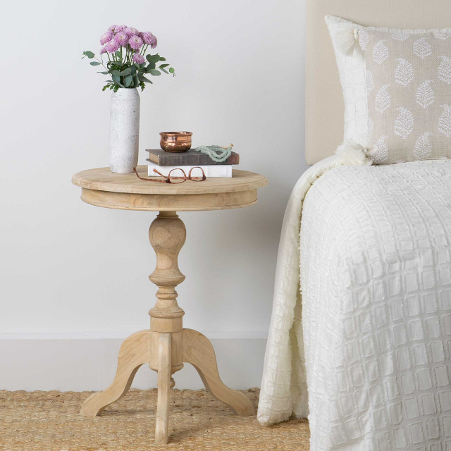 East At Main Blackford Brown Rubberwood Round Accent Table - French ... with Understanding the craftsmanship behind East at Main furniture pieces