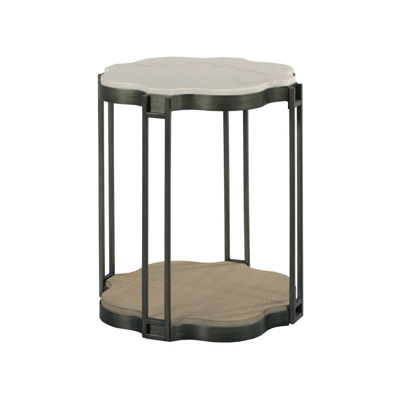 Everly Quinn Quatrefoil Shaped End Table | Wayfair inside C-Shaped Quatrefoil Metal End Table, Natural Wood (Set Of 2)