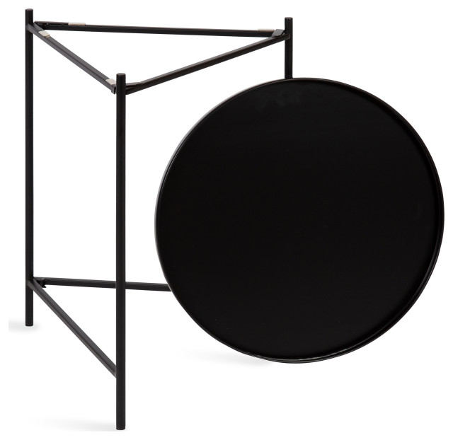 Kate And Laurel 2-Piece Ulani Nested Round Metal End Table Set, Black ... for Kate And Laurel 2-Piece Ulani Nested Round Metal End Table Set, Black