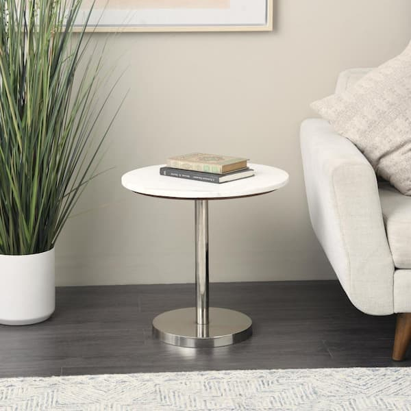 Designing with elegance timeless silver and white marble tables