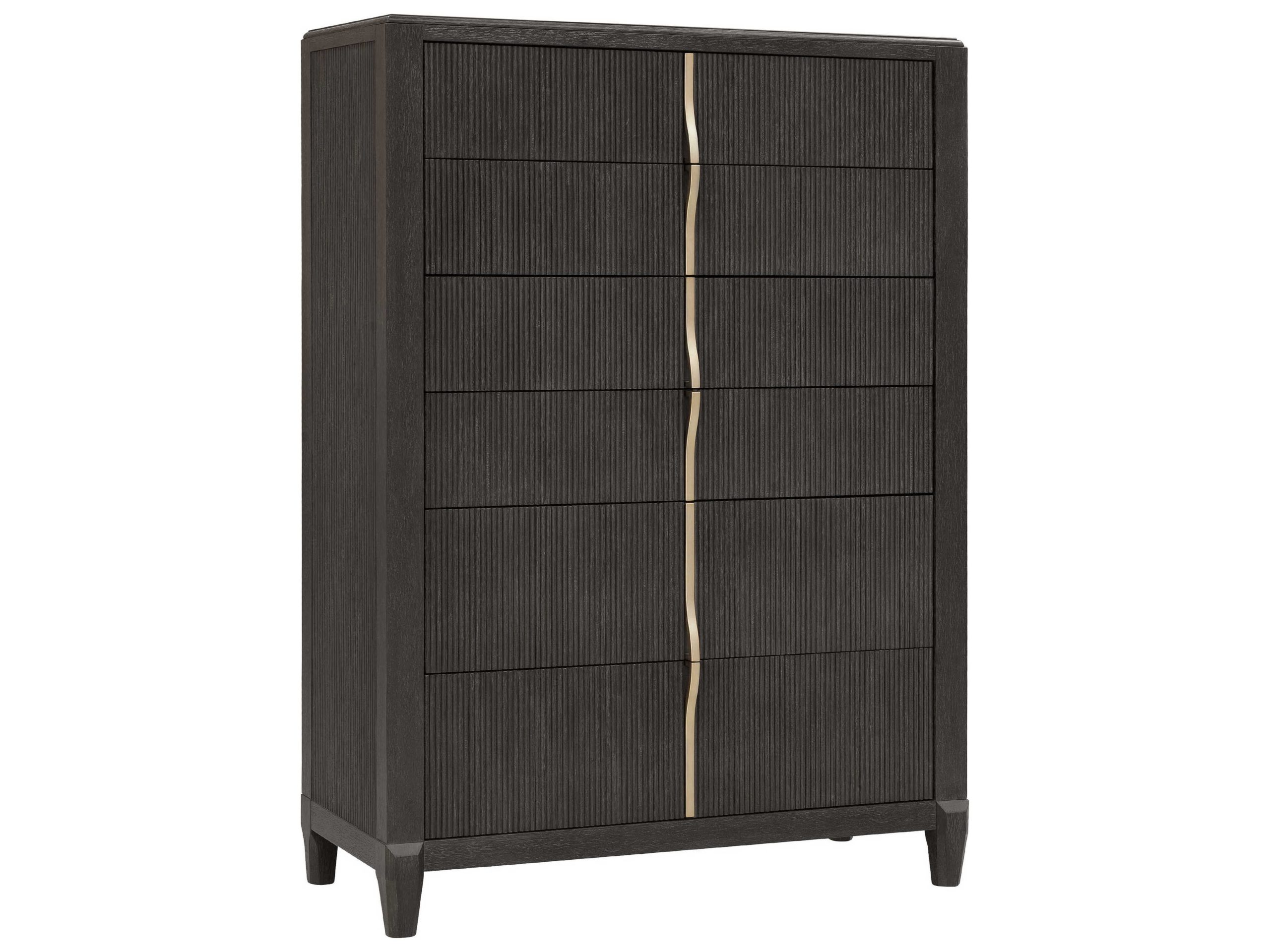 Pulaski West End Loft 41" Wide 6-Drawers Tuxedo Brown Rubberwood Accent ... for Roseto Hmif61532 Kimora 42"W Rubberwood Accent Chest - Black