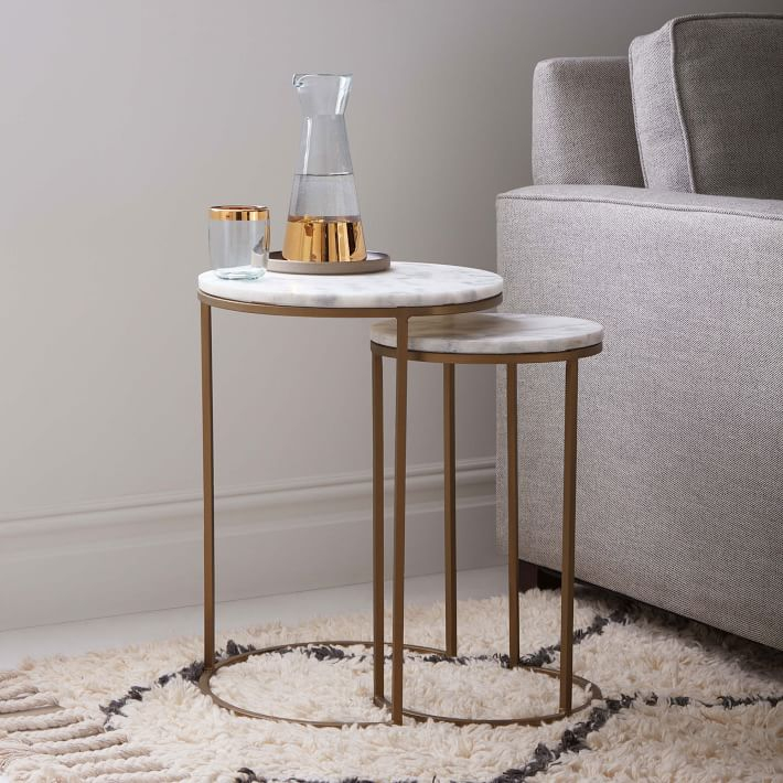 Round Marble Top Accent Table within Designing with elegance timeless silver and white marble tables