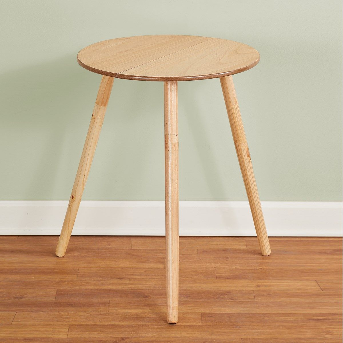 Round Wooden Side Accent Table, 20" Diam - Collections Etc. inside Behind the scenes of East at Main Laredo's 14-inch natural cross-cut accent table production process