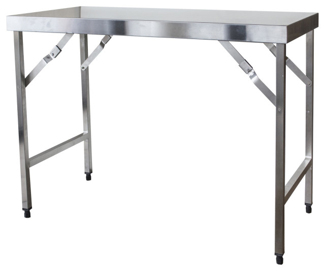 Sportsman Series Stainless Steel Portable Folding Work Table ... inside Sportsman Series Upturned Edge Stainless Steel Work Table