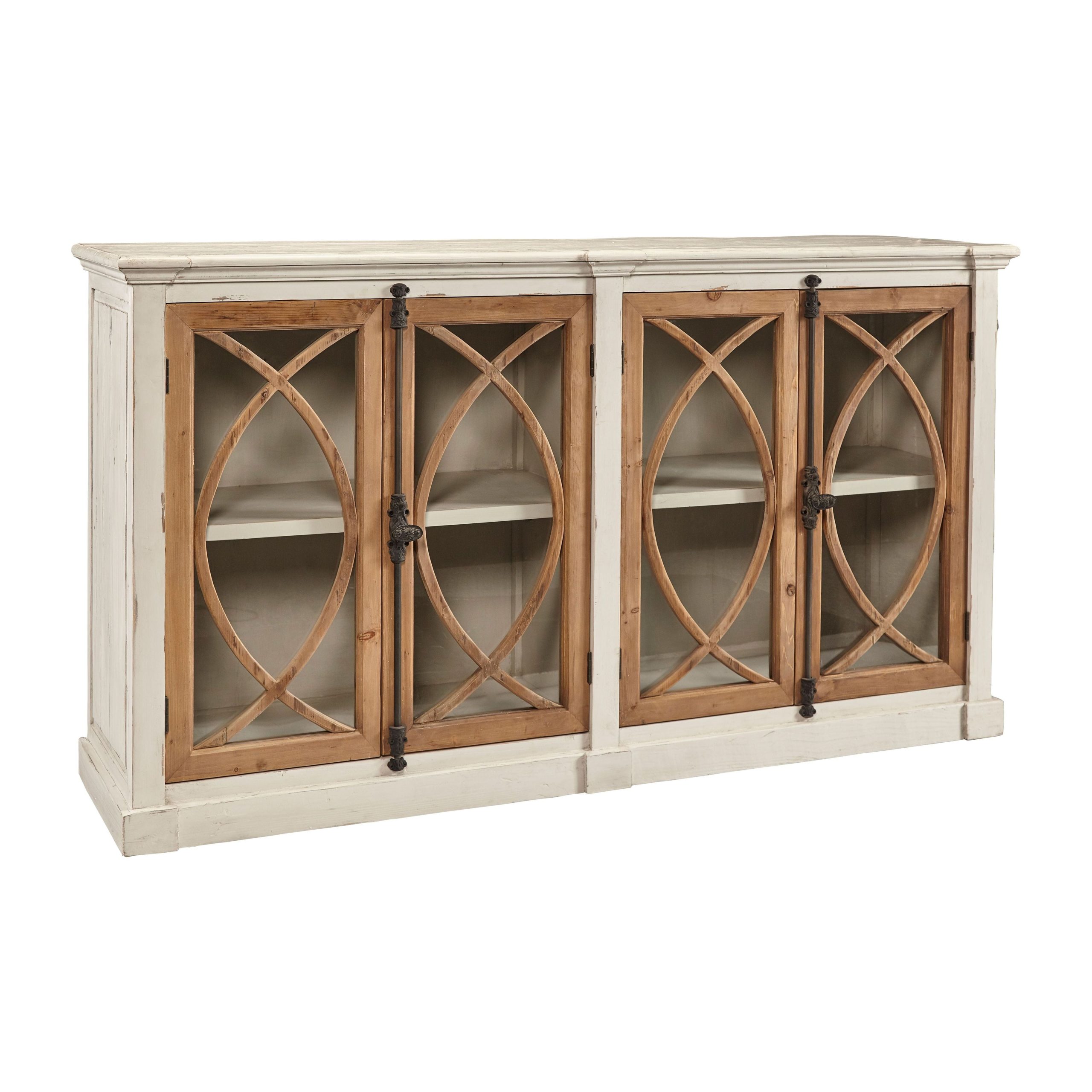 Comparing classic versus modern interpretations of Chamblis 80 inch fretwork hutch sideboard server