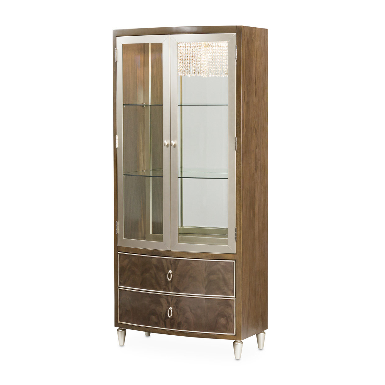 Michael Amini Villa Cherie Display Cabinet With Led Lighting - Wayfair ... with regard to Villa Cherie Display Cabinet - Caramel