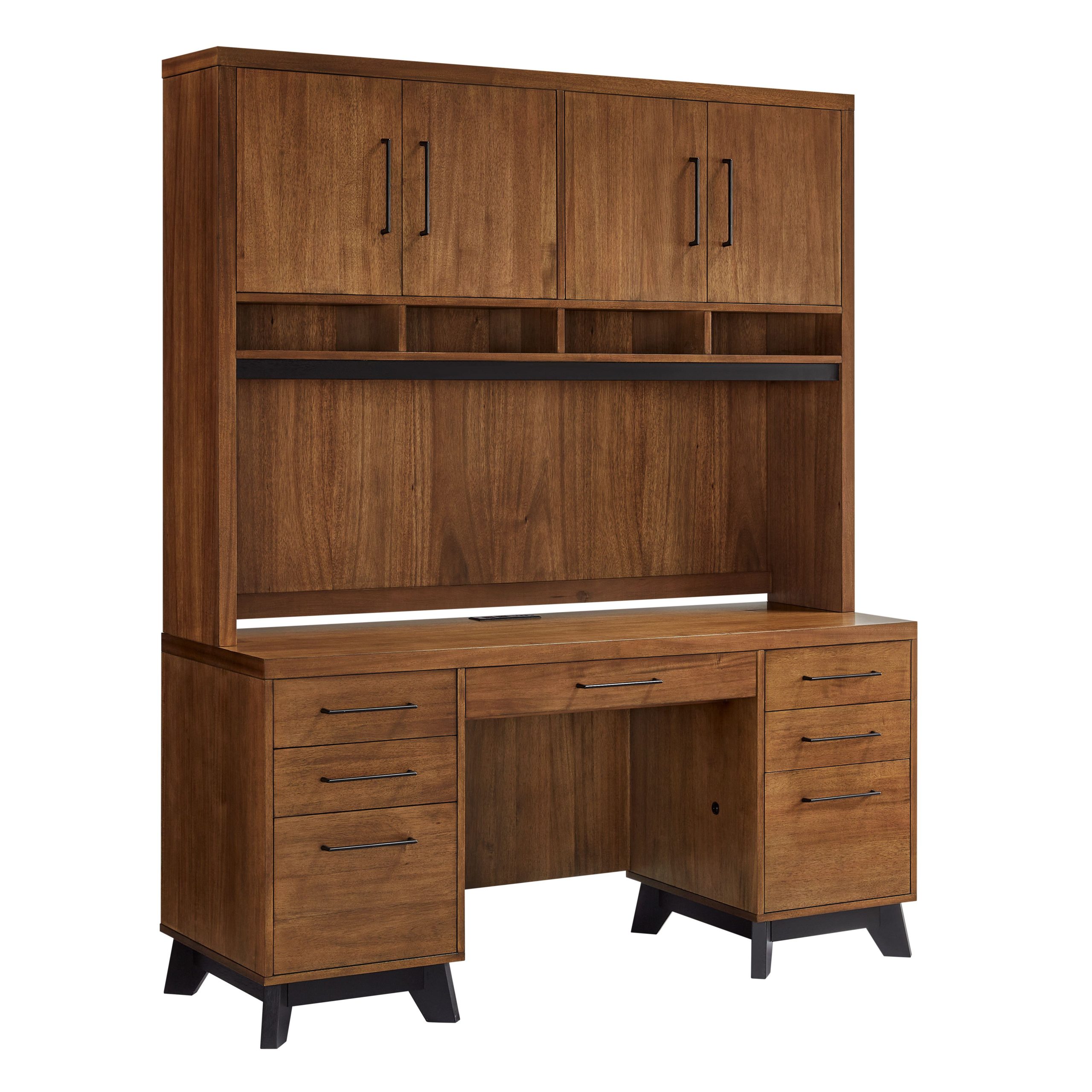Hokku Designs Annakiya Modern Wood Hutch With Doors, Storage Hutch ... within Modern Wood Hutch