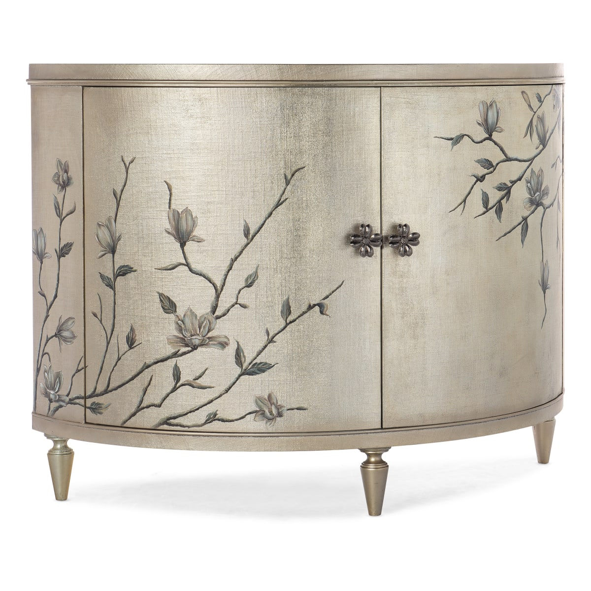 Hooker Furniture 628-85645-92 Melange 50" Wide Silver Leaf | Build.com with regard to Hooker Furniture 628-50205 Melange 42"W 3 Drawer Wood And Metal - Off-White /