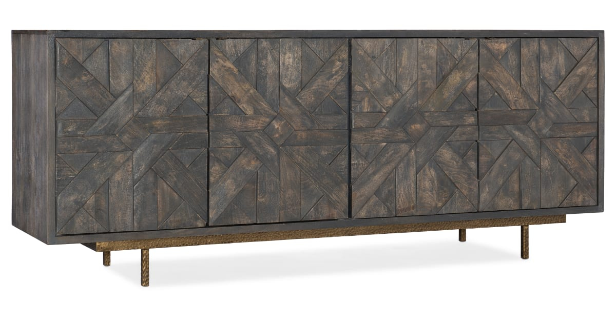Hooker Furniture 7228-85018-89 Commerce And Market 80" Wide Mango Wood ... with Hooker Furniture 7228-85071 Commerce And Market 40"W Mango Accent - Black